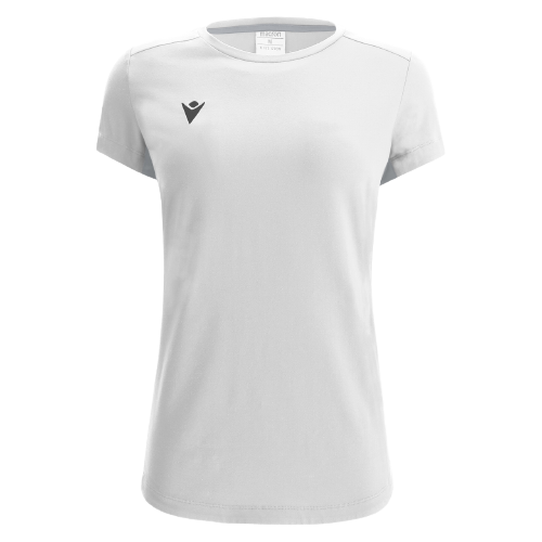 Front of zip tote bag with white canvas, black canvas straps and handle, and black zipper pulls.