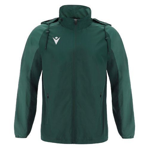 Front of zip tote bag with white canvas, black canvas straps and handle, and black zipper pulls.