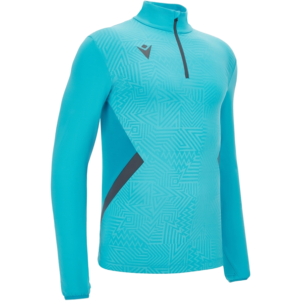 Front of zip tote bag with white canvas, black canvas straps and handle, and black zipper pulls.