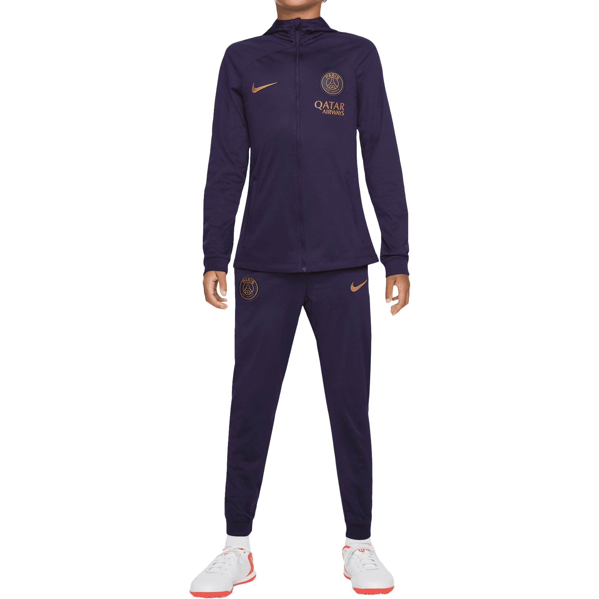 Front of zip tote bag with white canvas, black canvas straps and handle, and black zipper pulls.