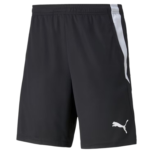 Front of zip tote bag with white canvas, black canvas straps and handle, and black zipper pulls.