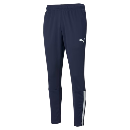 Front of zip tote bag with white canvas, black canvas straps and handle, and black zipper pulls.