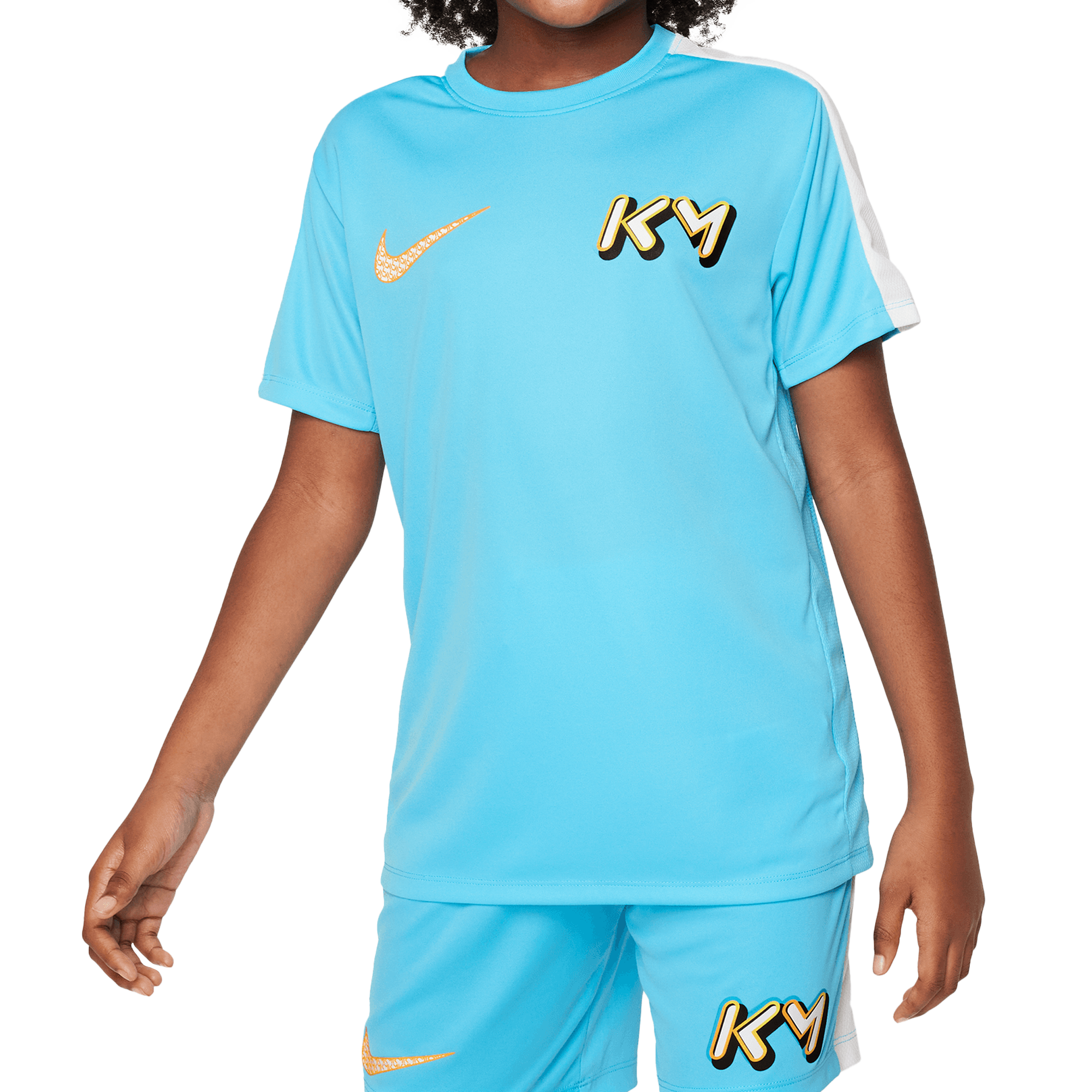 Front of zip tote bag with white canvas, black canvas straps and handle, and black zipper pulls.