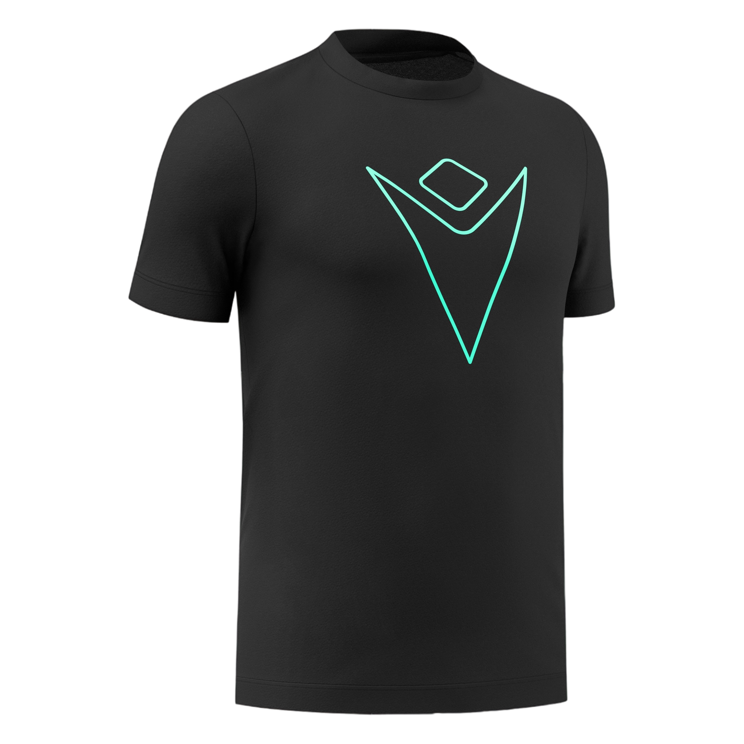 Front of zip tote bag with white canvas, black canvas straps and handle, and black zipper pulls.