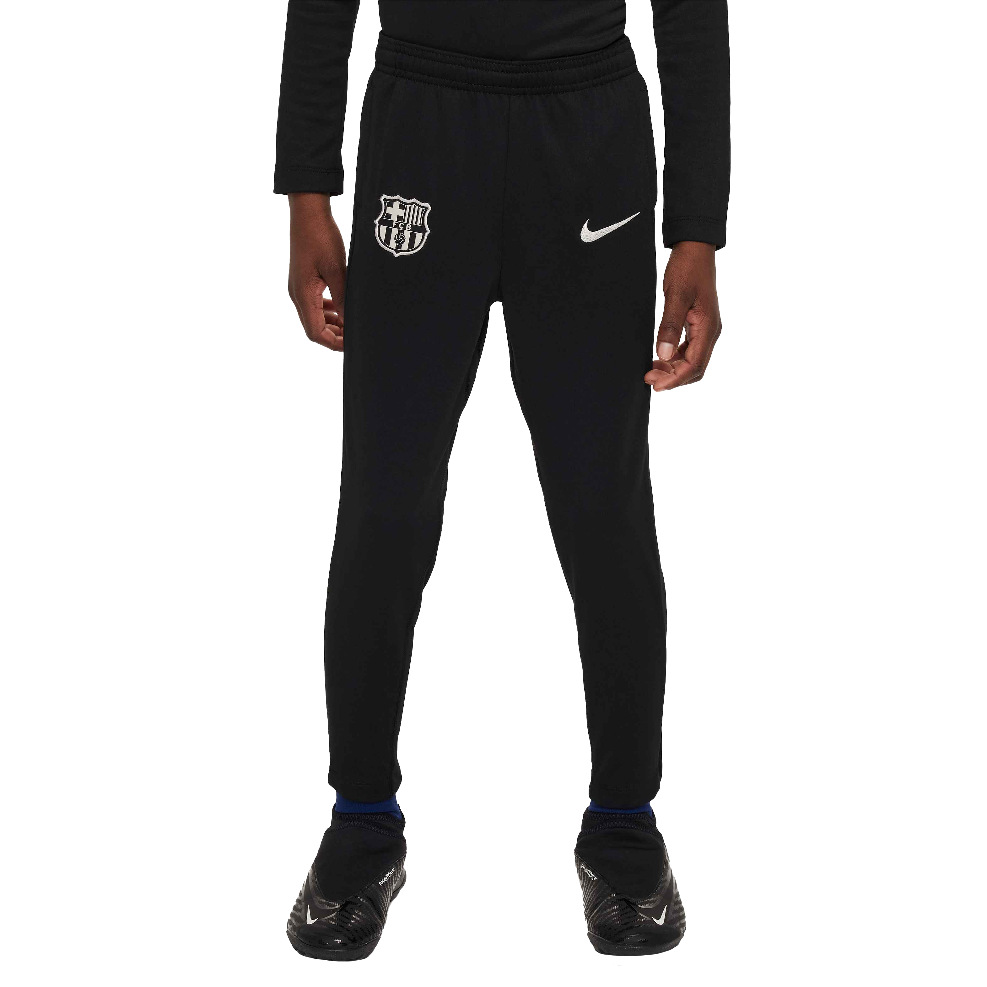 Front of zip tote bag with white canvas, black canvas straps and handle, and black zipper pulls.