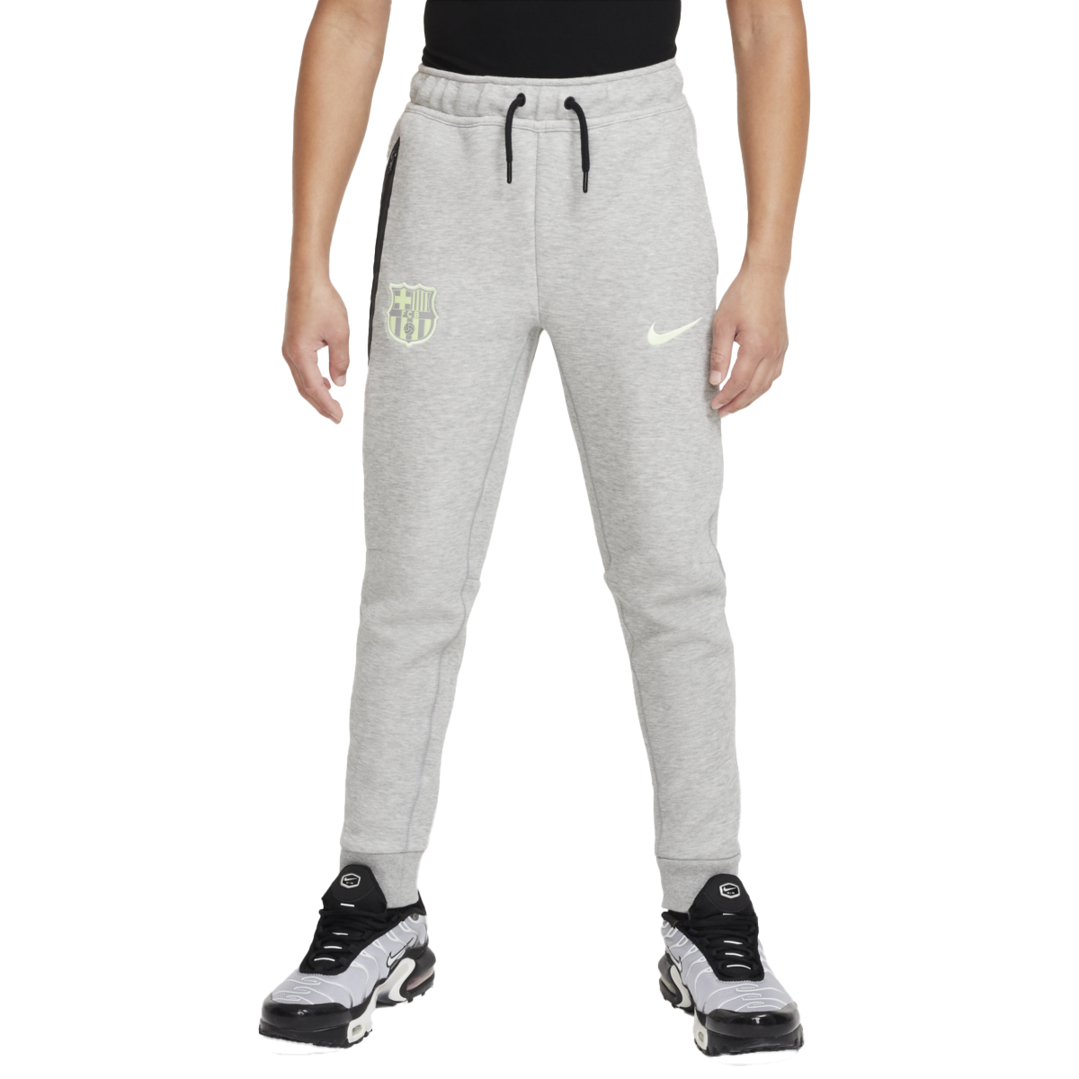 Front of zip tote bag with white canvas, black canvas straps and handle, and black zipper pulls.