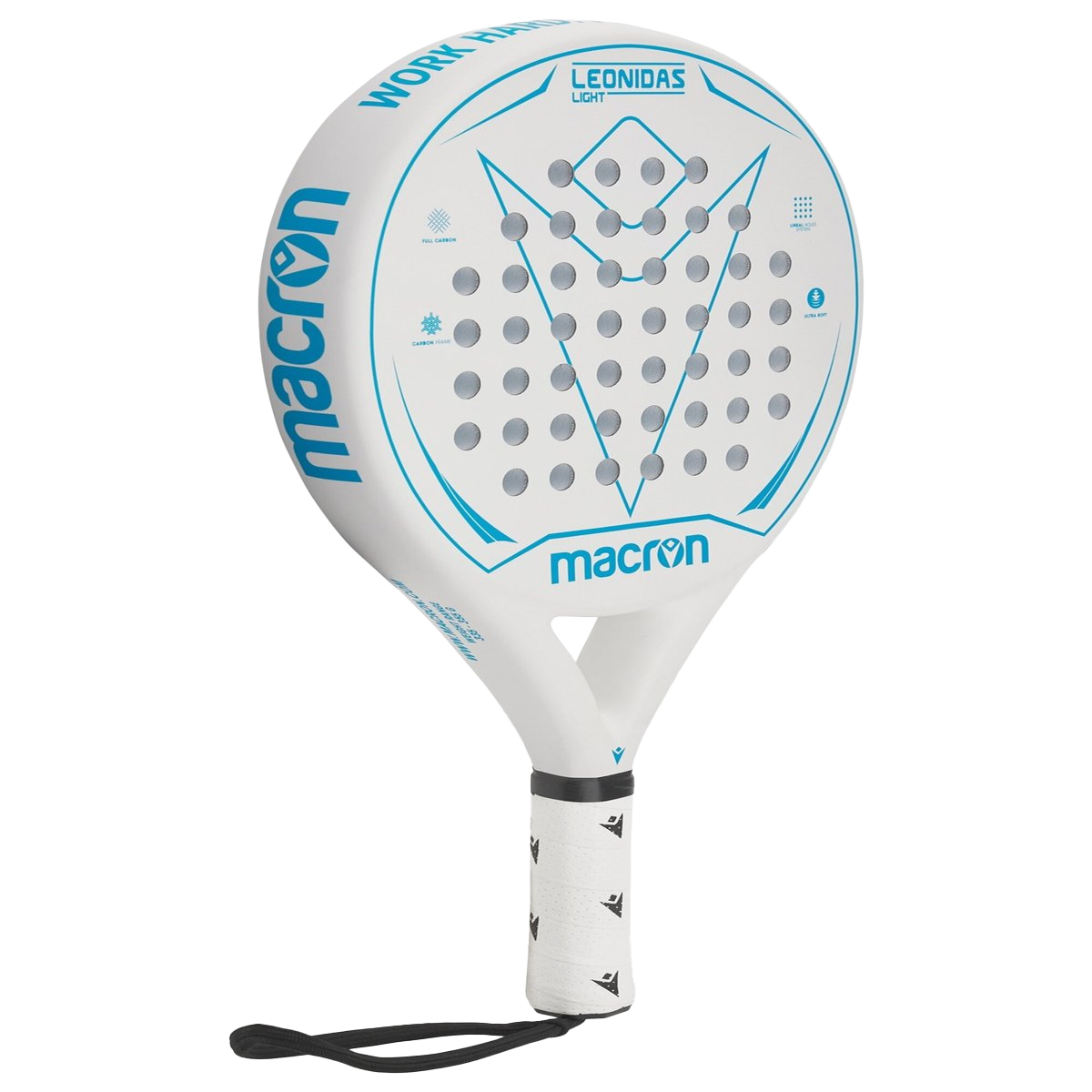 Front of zip tote bag with white canvas, black canvas straps and handle, and black zipper pulls.