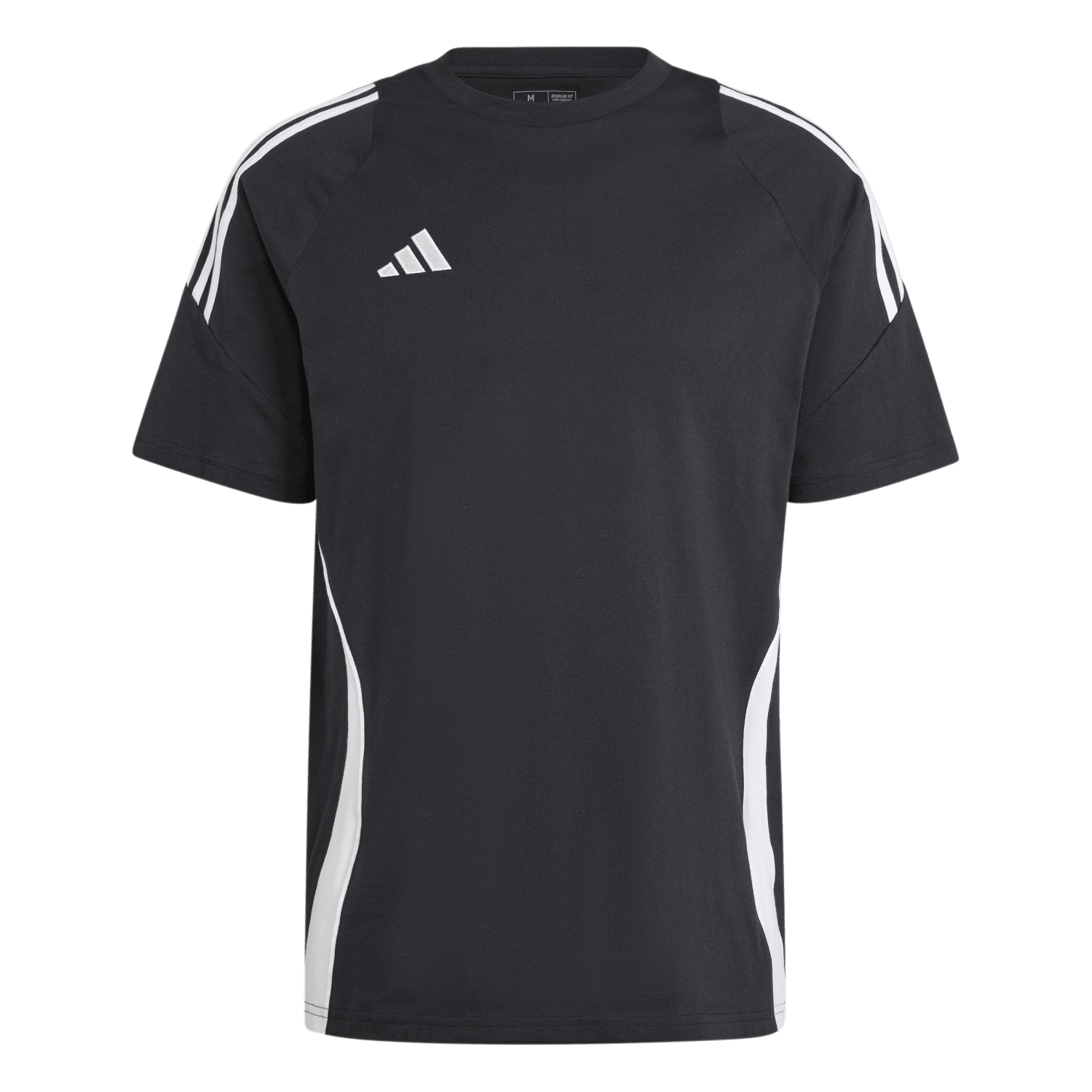 Front of zip tote bag with white canvas, black canvas straps and handle, and black zipper pulls.