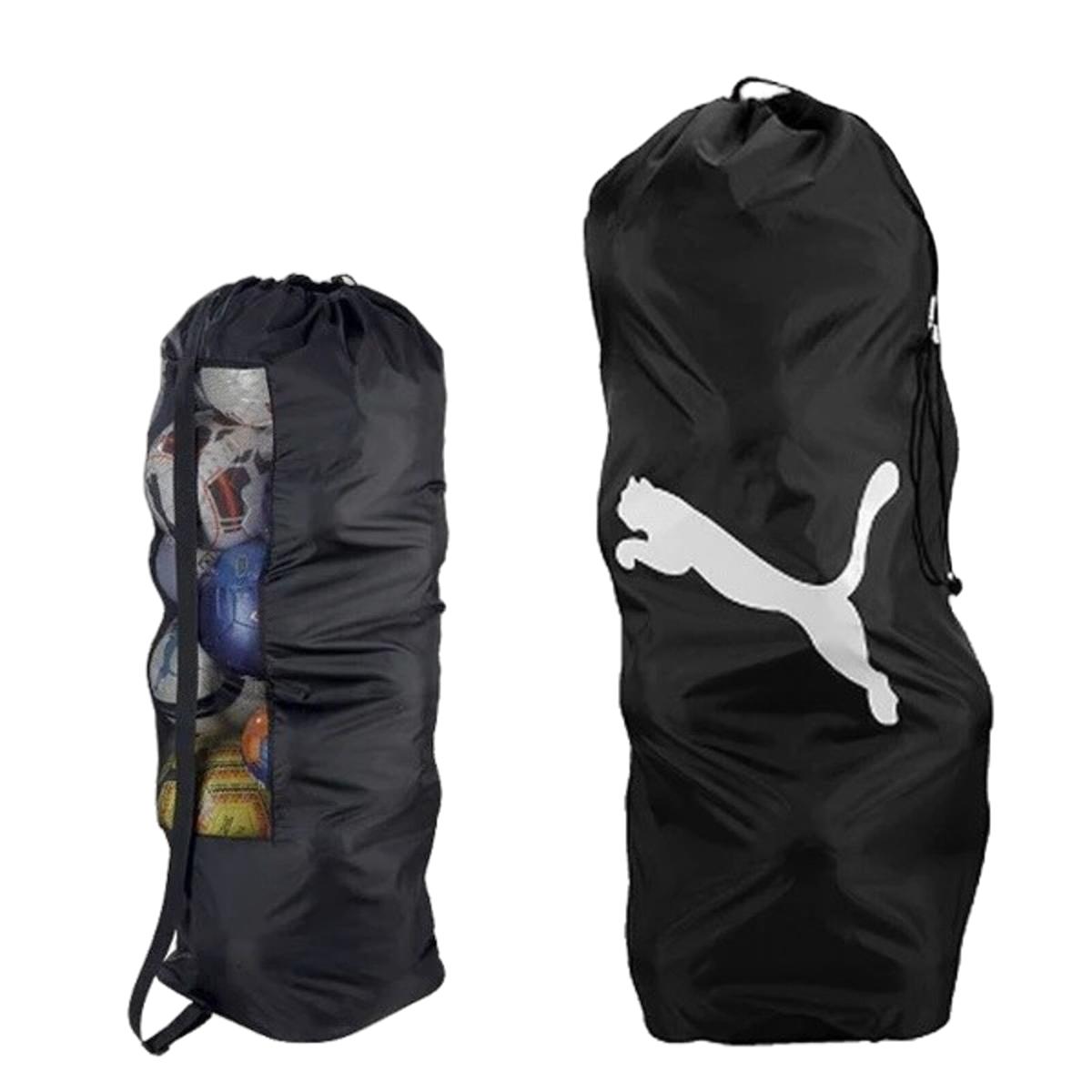 Front of zip tote bag with white canvas, black canvas straps and handle, and black zipper pulls.