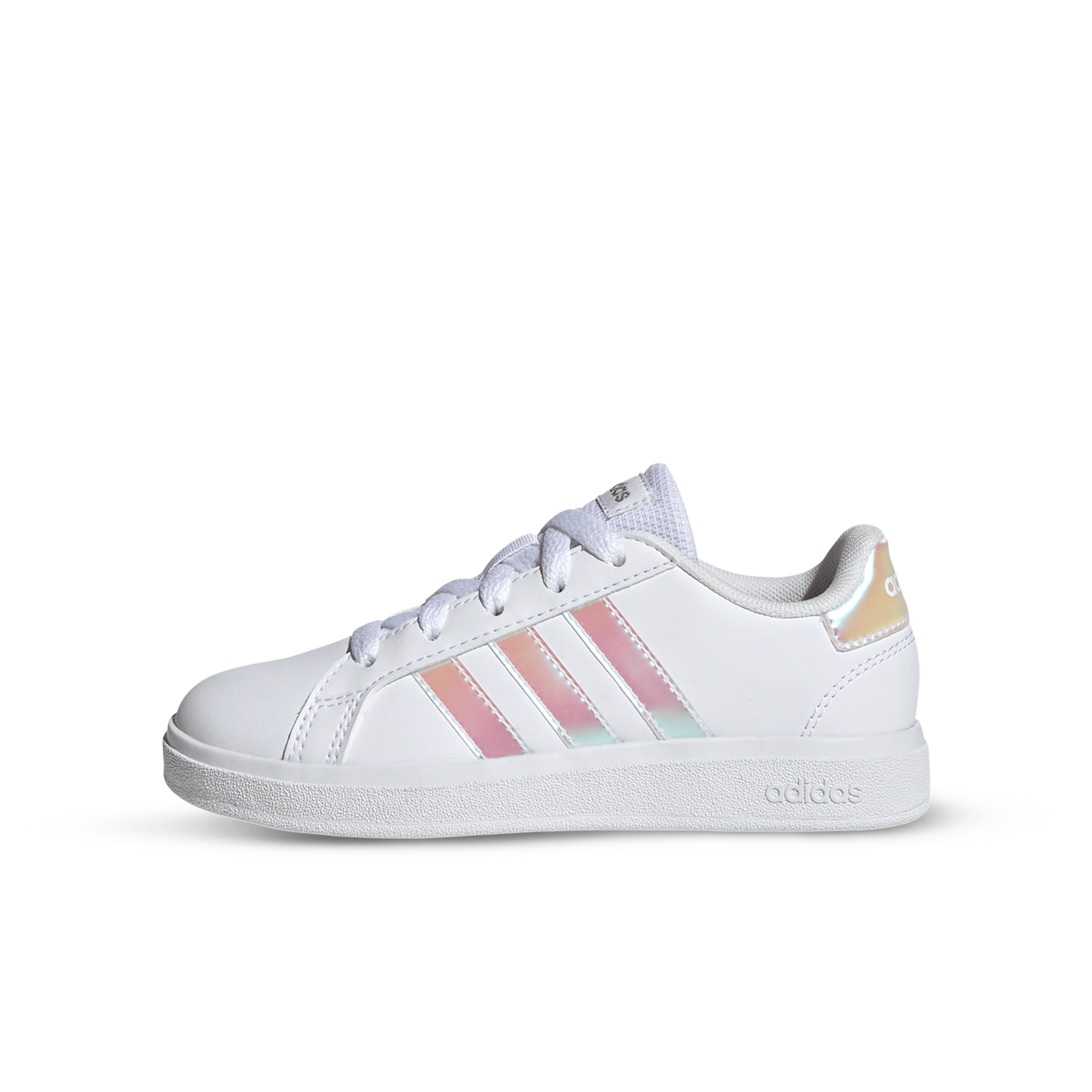 Front of zip tote bag with white canvas, black canvas straps and handle, and black zipper pulls.