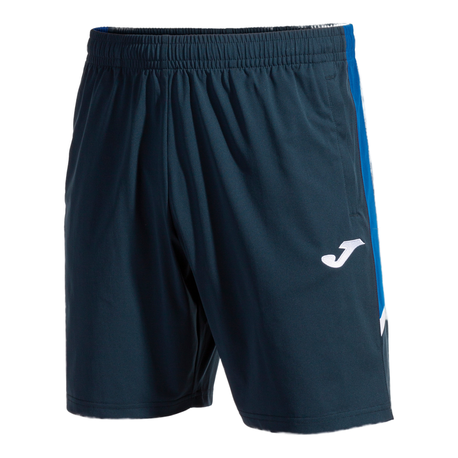 Front of zip tote bag with white canvas, black canvas straps and handle, and black zipper pulls.