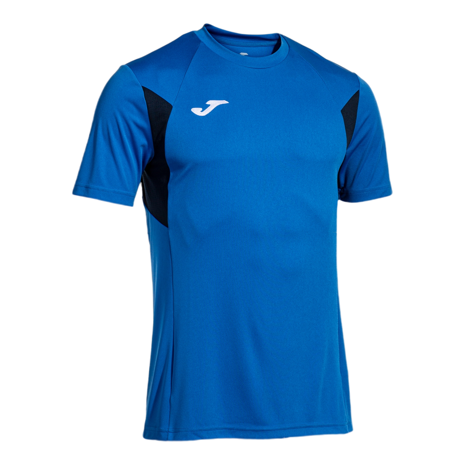 Front of zip tote bag with white canvas, black canvas straps and handle, and black zipper pulls.