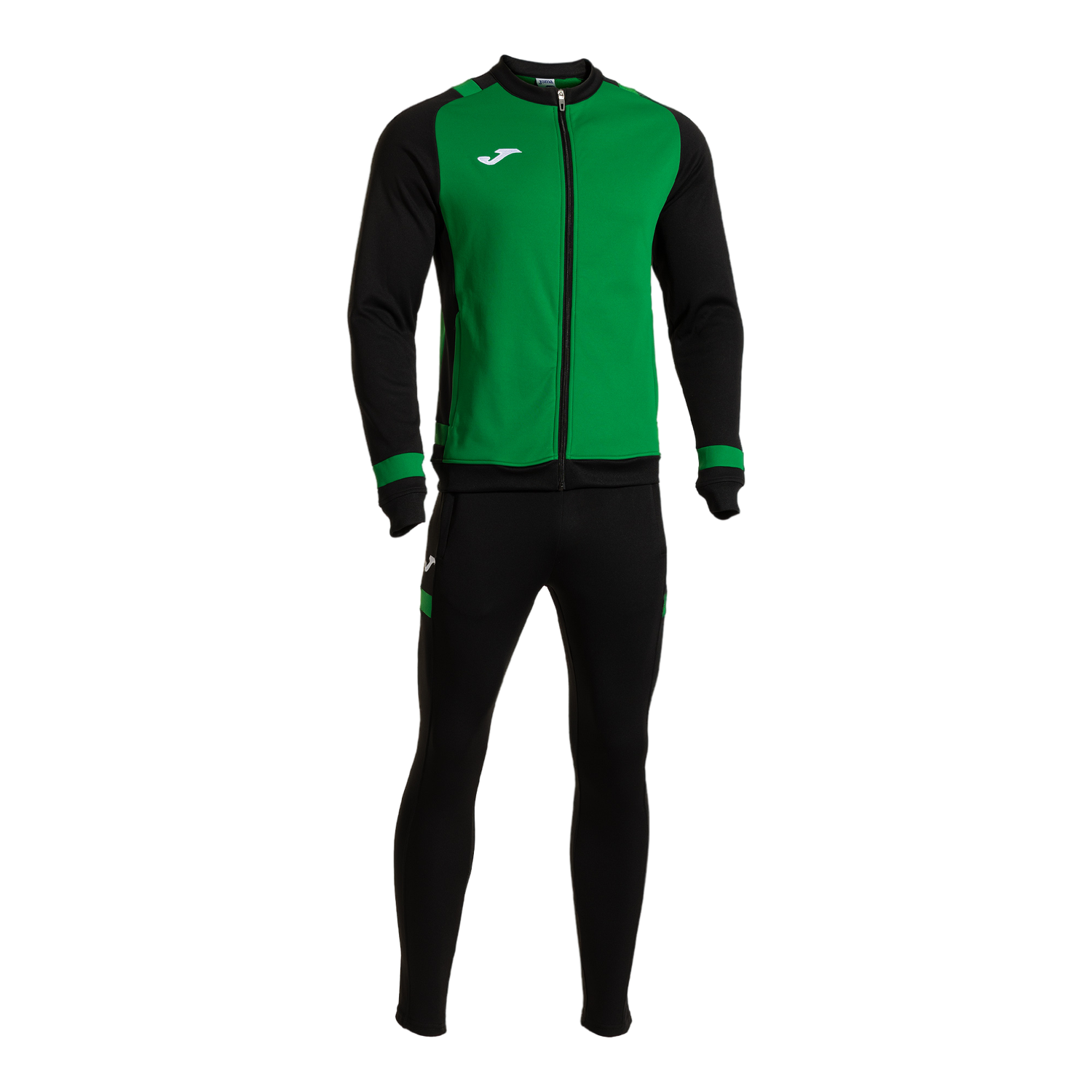 Front of zip tote bag with white canvas, black canvas straps and handle, and black zipper pulls.