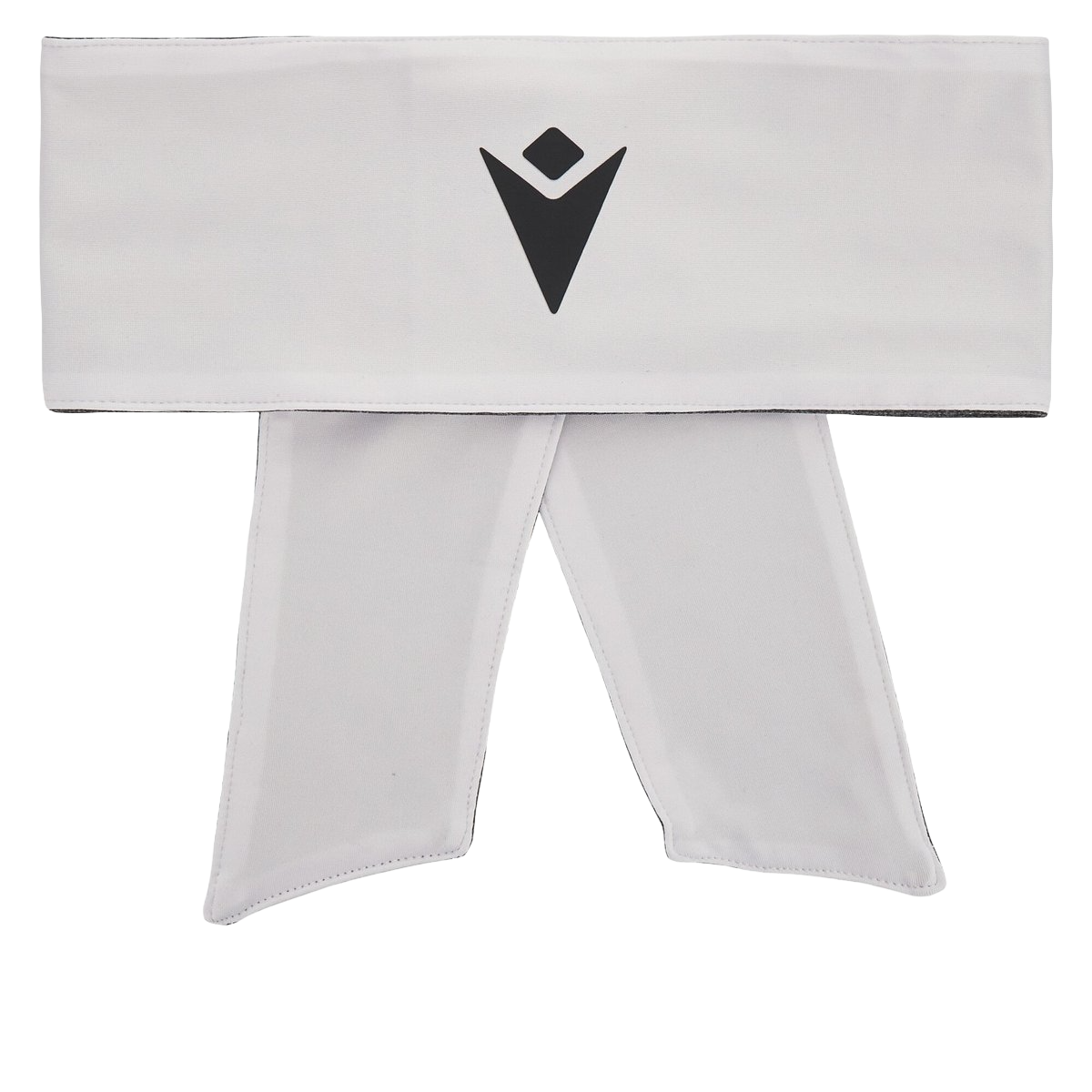 Front of zip tote bag with white canvas, black canvas straps and handle, and black zipper pulls.