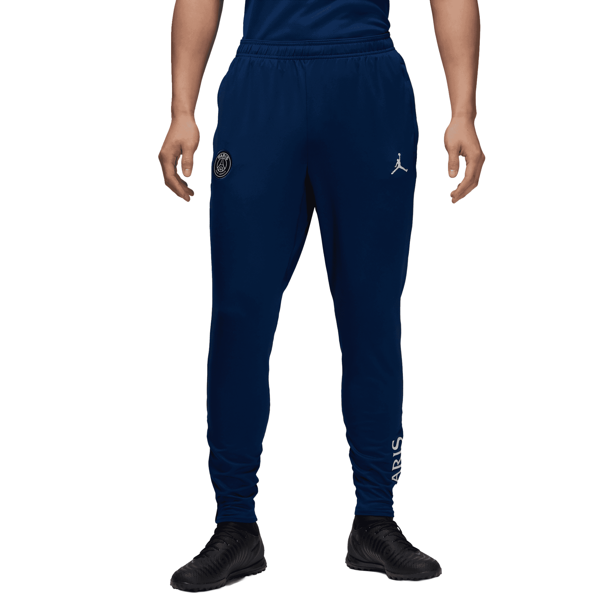 Front of zip tote bag with white canvas, black canvas straps and handle, and black zipper pulls.