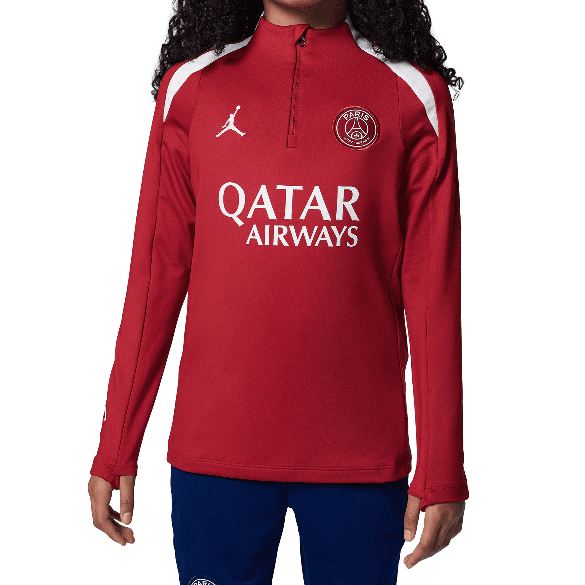 Front of zip tote bag with white canvas, black canvas straps and handle, and black zipper pulls.