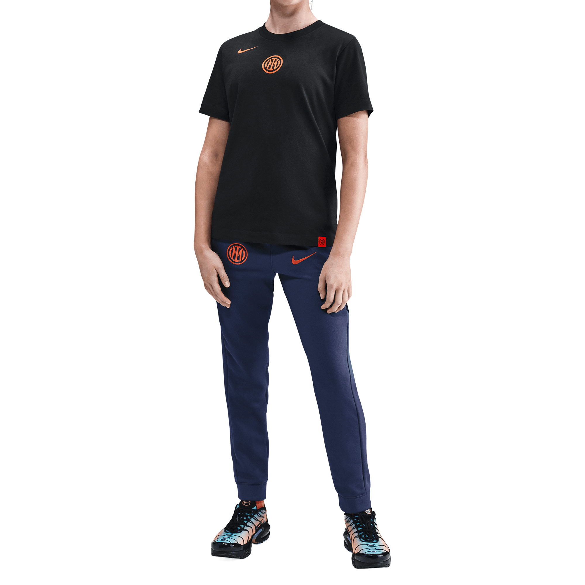 Front of zip tote bag with white canvas, black canvas straps and handle, and black zipper pulls.