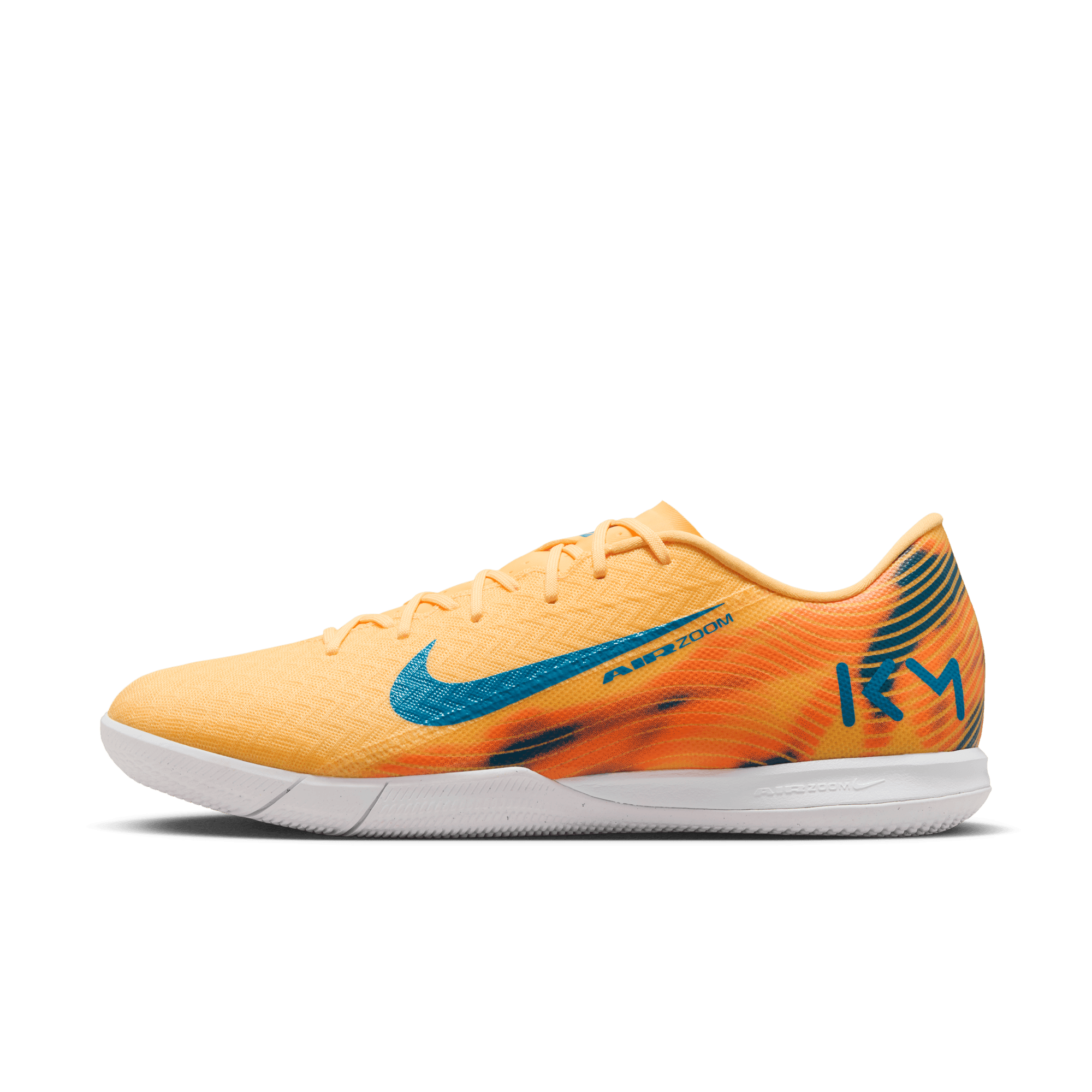 Front of zip tote bag with white canvas, black canvas straps and handle, and black zipper pulls.