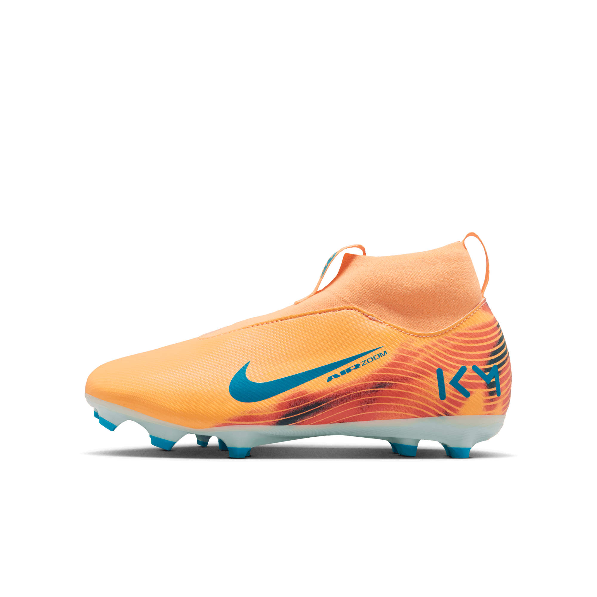 Mercurial Superfly 10 Academy FG stoplis focicipő, gyerekméret, Kylian Mbappé, narancssárga