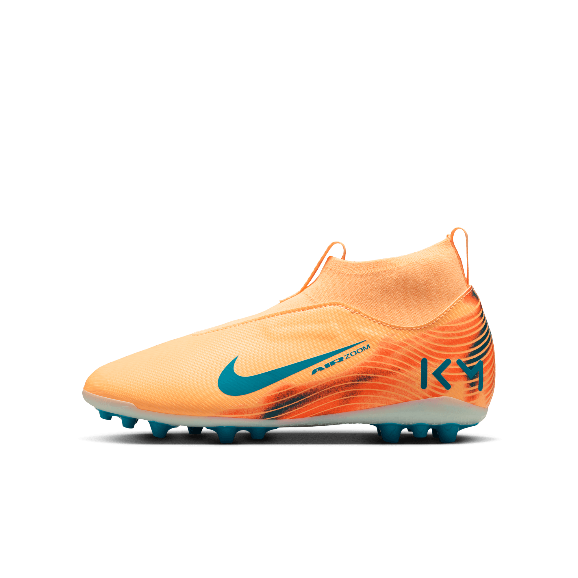 Mercurial Superfly 10 Academy AG műfüves focicipő, gyerekméret, Kylian Mbappé, narancssárga