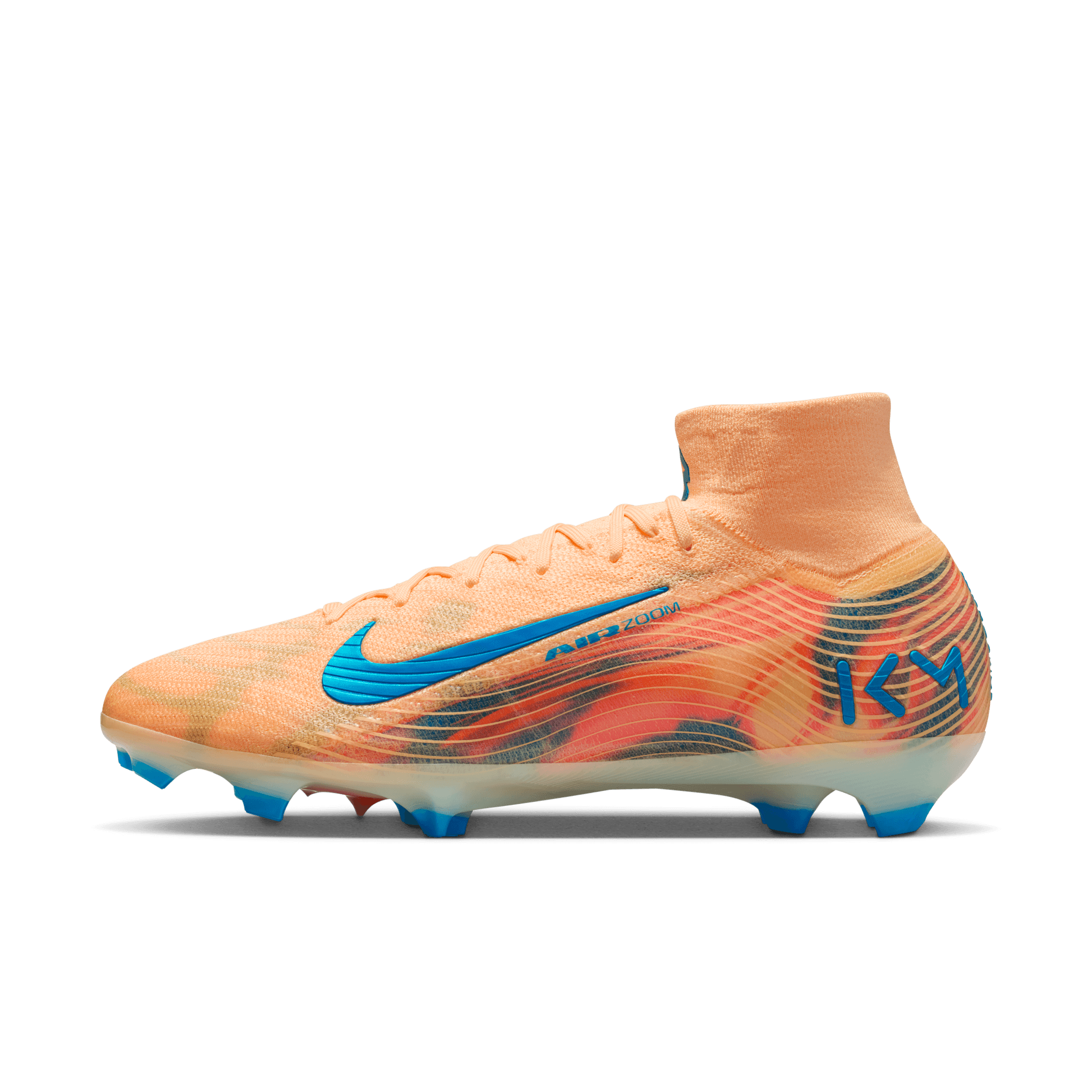 Mercurial Superfly 10 Elite FG stoplis focicipő, Kylian Mbappé, narancssárga