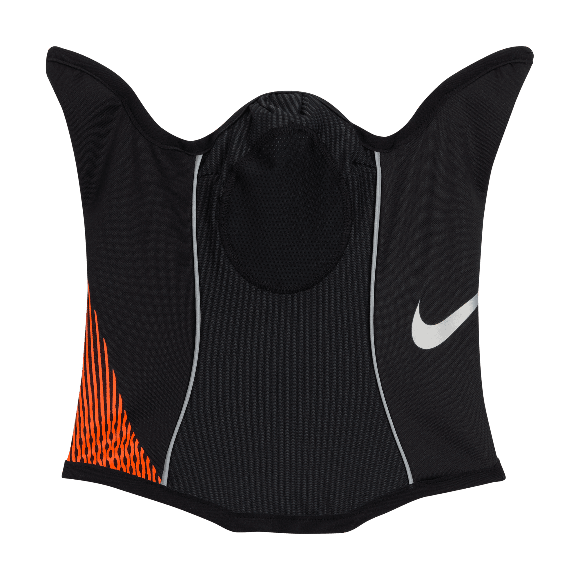 Front of zip tote bag with white canvas, black canvas straps and handle, and black zipper pulls.