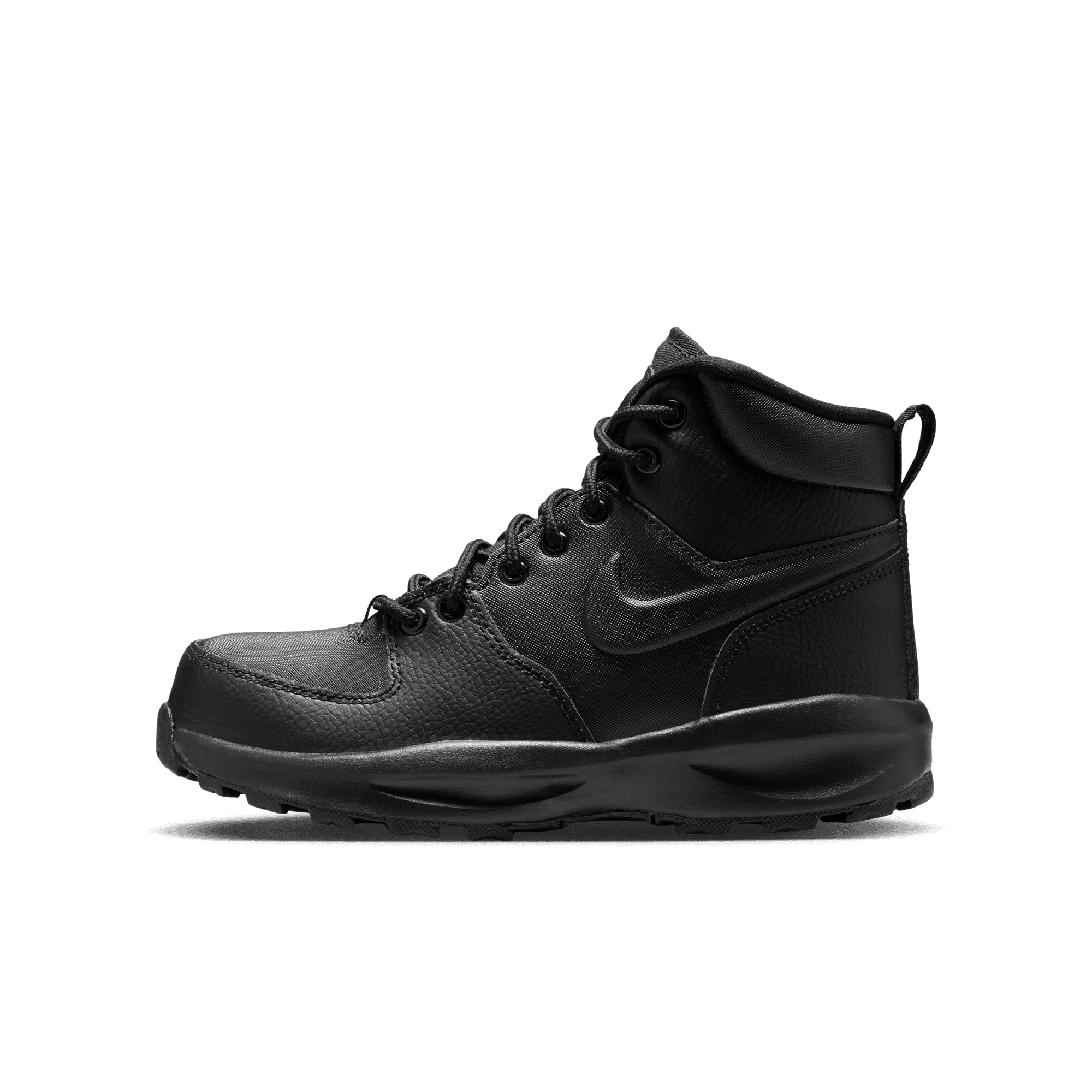 Front of zip tote bag with white canvas, black canvas straps and handle, and black zipper pulls.