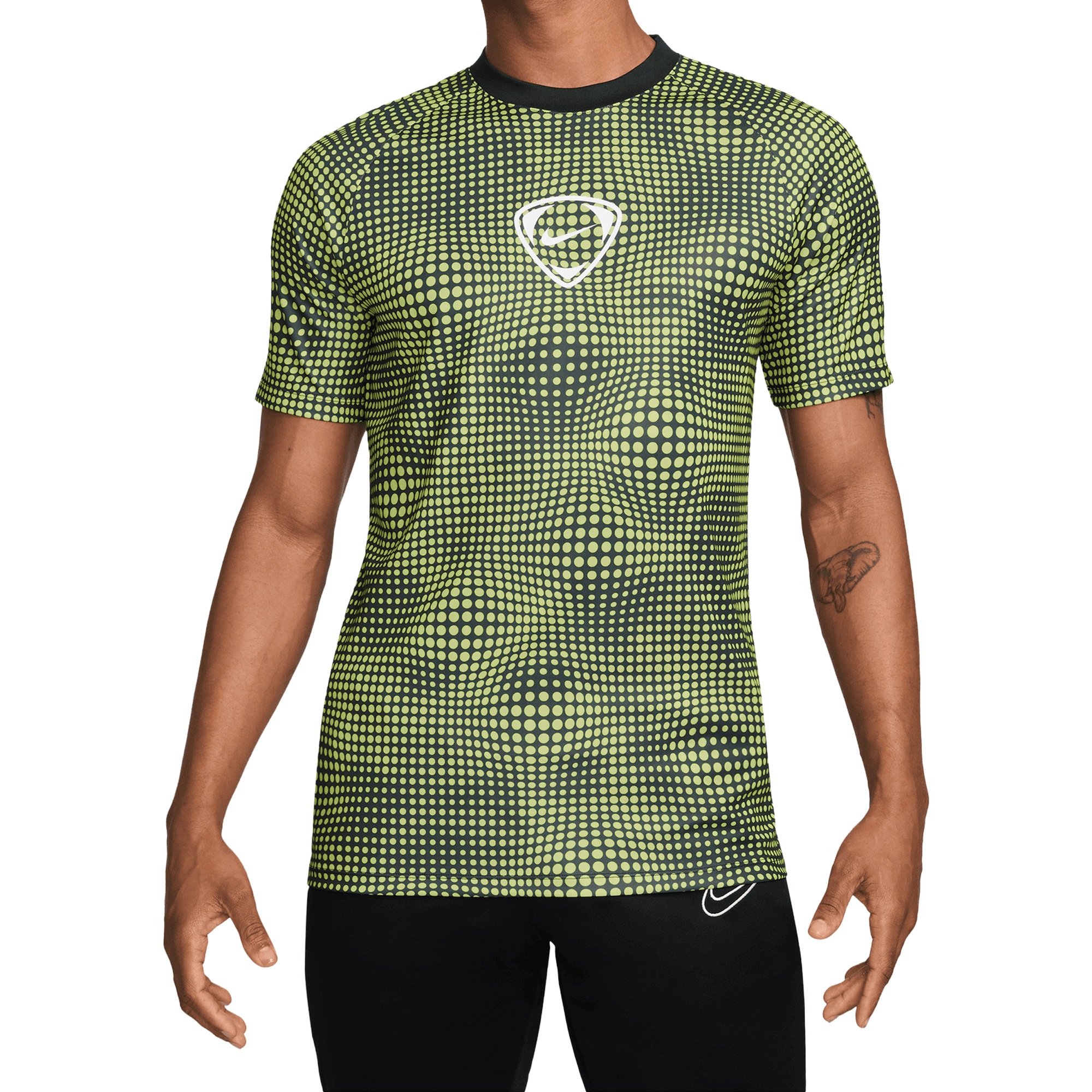 Front of zip tote bag with white canvas, black canvas straps and handle, and black zipper pulls.