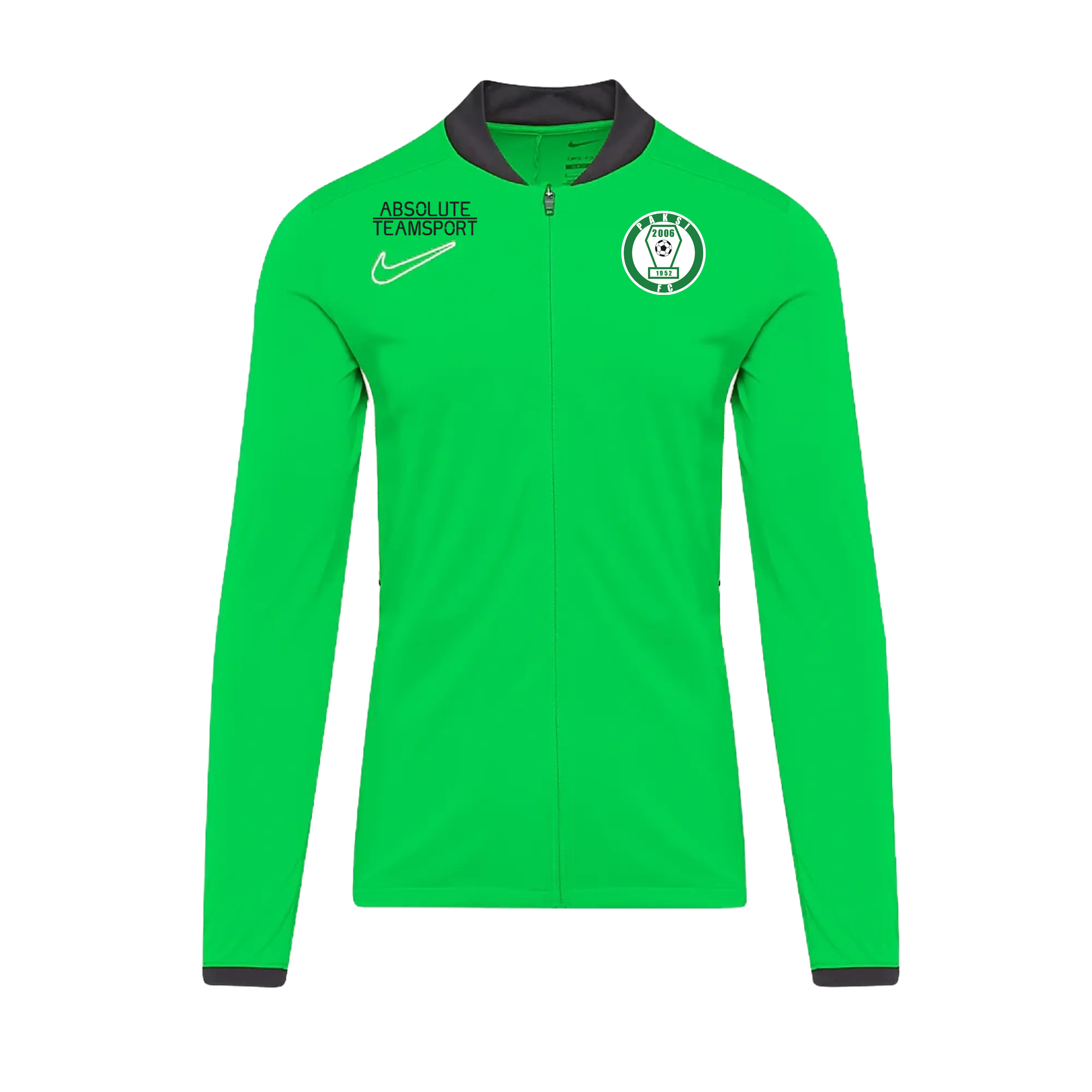 Front of zip tote bag with white canvas, black canvas straps and handle, and black zipper pulls.