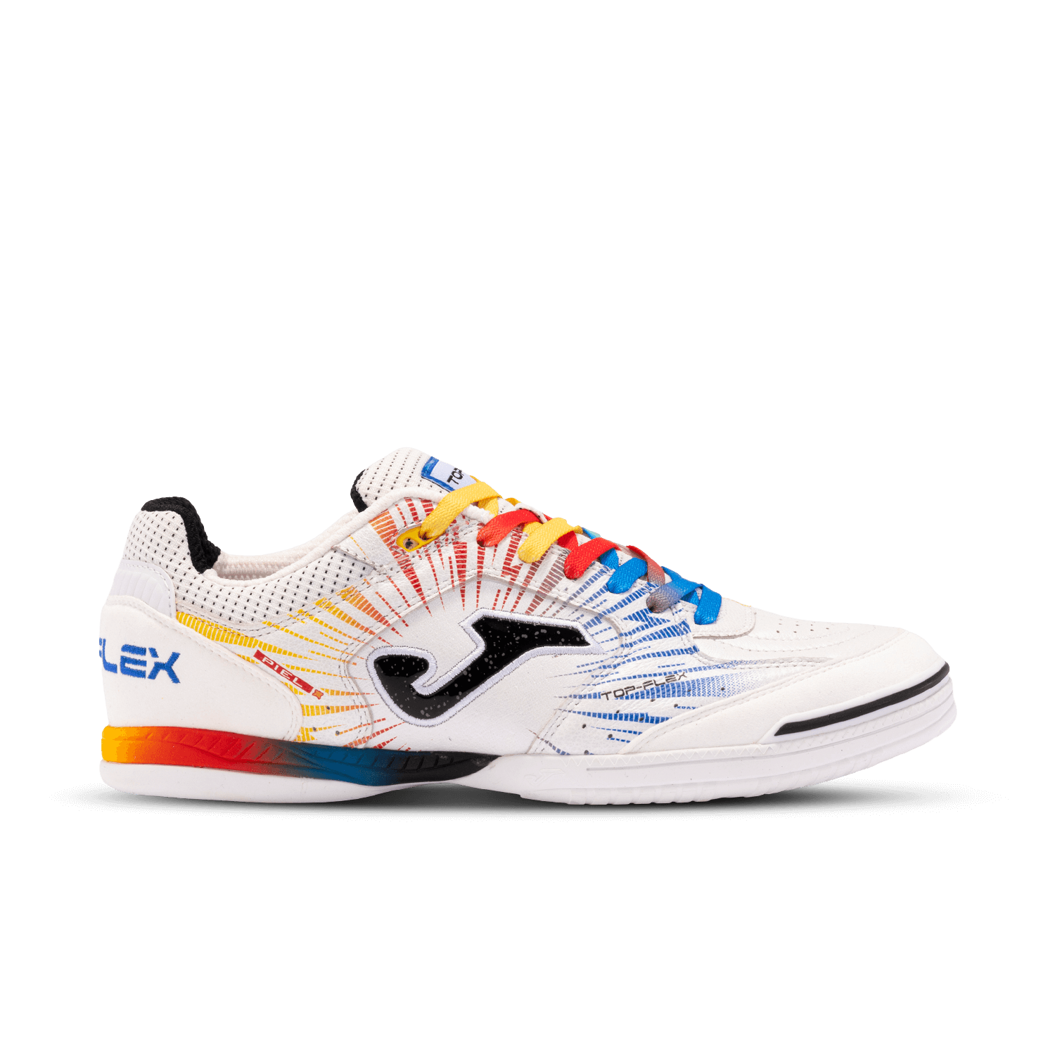 Front of zip tote bag with white canvas, black canvas straps and handle, and black zipper pulls.