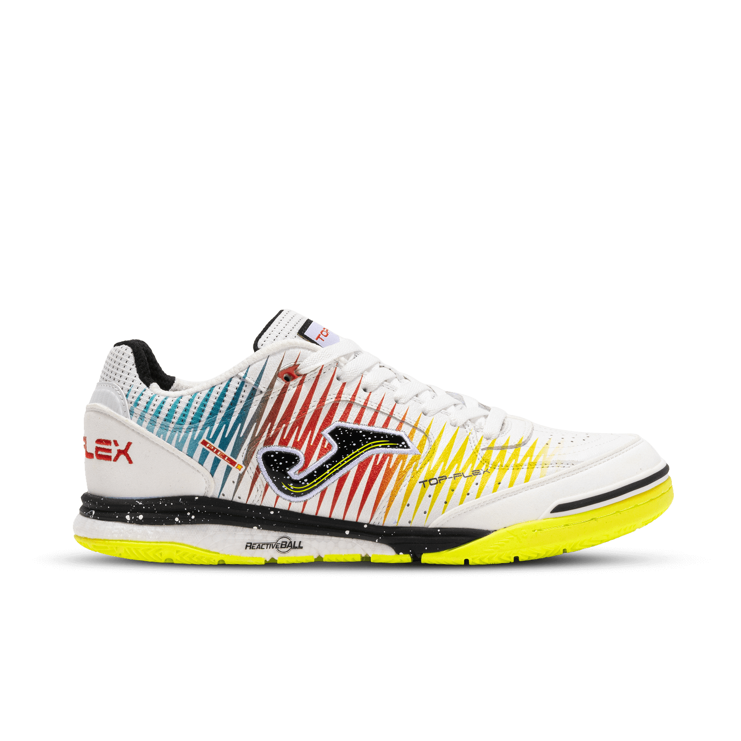 Front of zip tote bag with white canvas, black canvas straps and handle, and black zipper pulls.