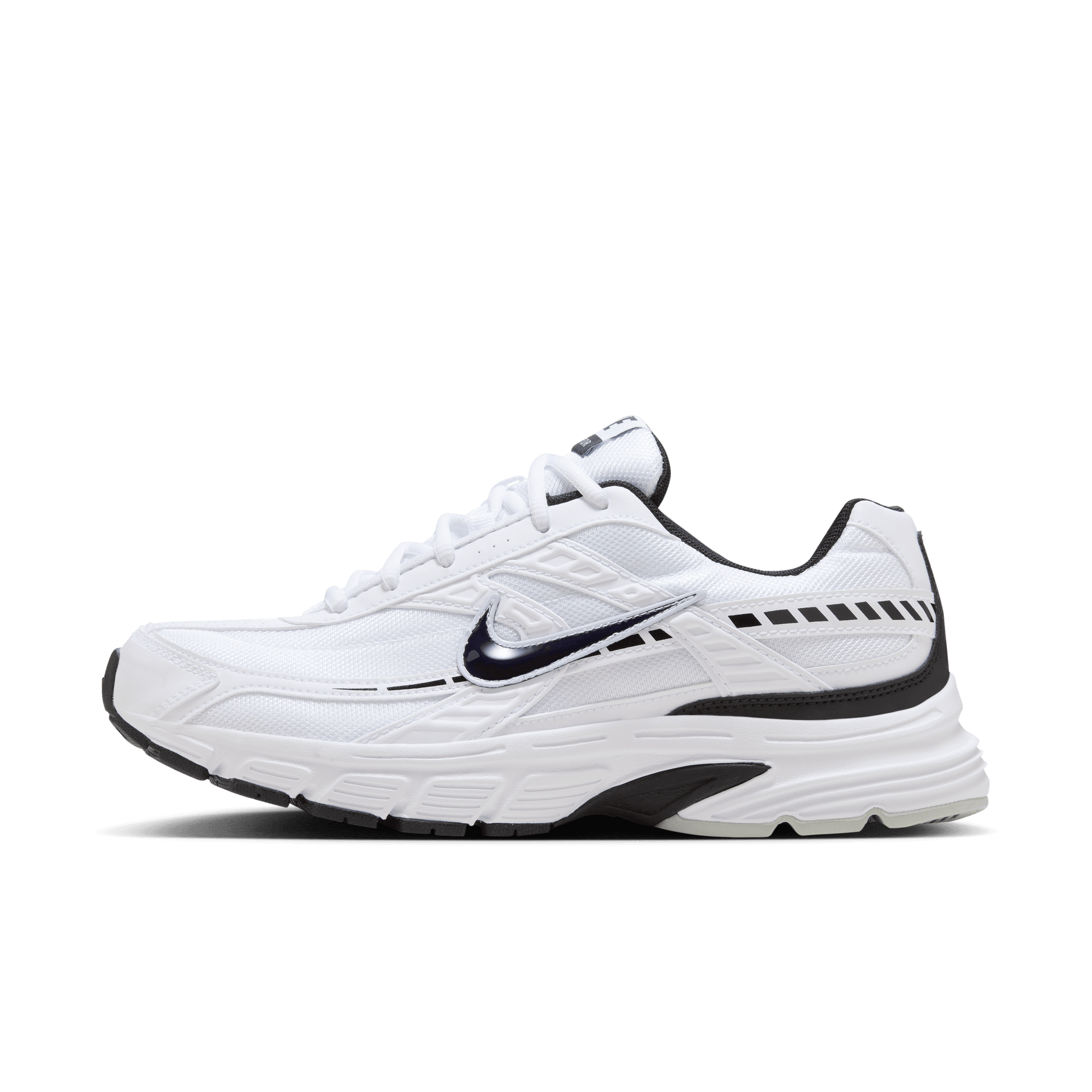 Front of zip tote bag with white canvas, black canvas straps and handle, and black zipper pulls.